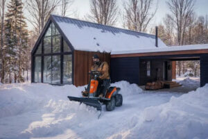 Rider ontworpen voor wintergebruik met betrouwbare tractie en ondersteuning voor winteraccessoires.