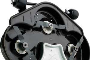 Husqvarna CombiClip® 112 R300 maaidek met BioClip® mulching en achteruitworp.